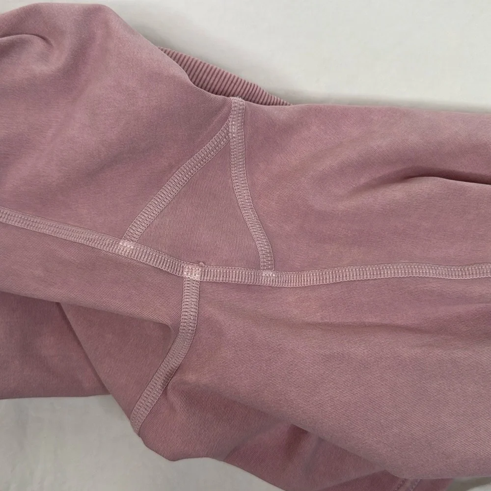 Lululemon Wunder Under Crop 23 Ribbed Washed Antoinette Size 8